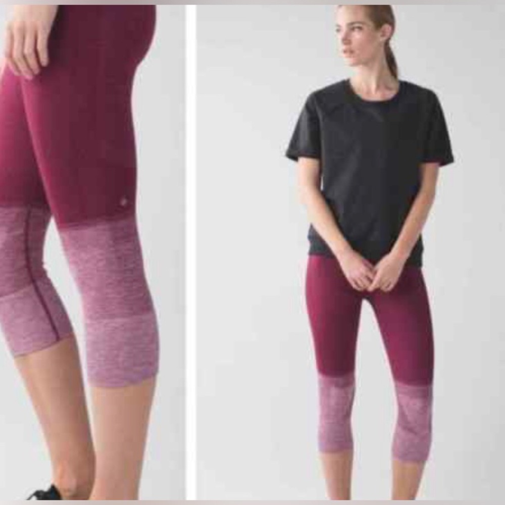 Lululemon Seamlessly Street Ombré Heathered Crop Legging